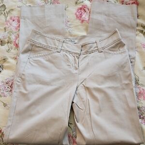 White House Black Market Cream straight leg trousers size 2